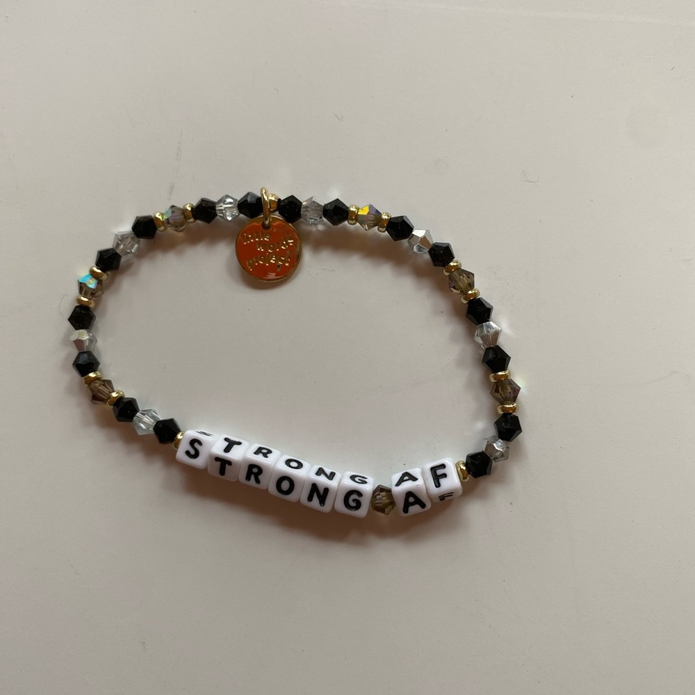 “Strong Af” beaded bracelet